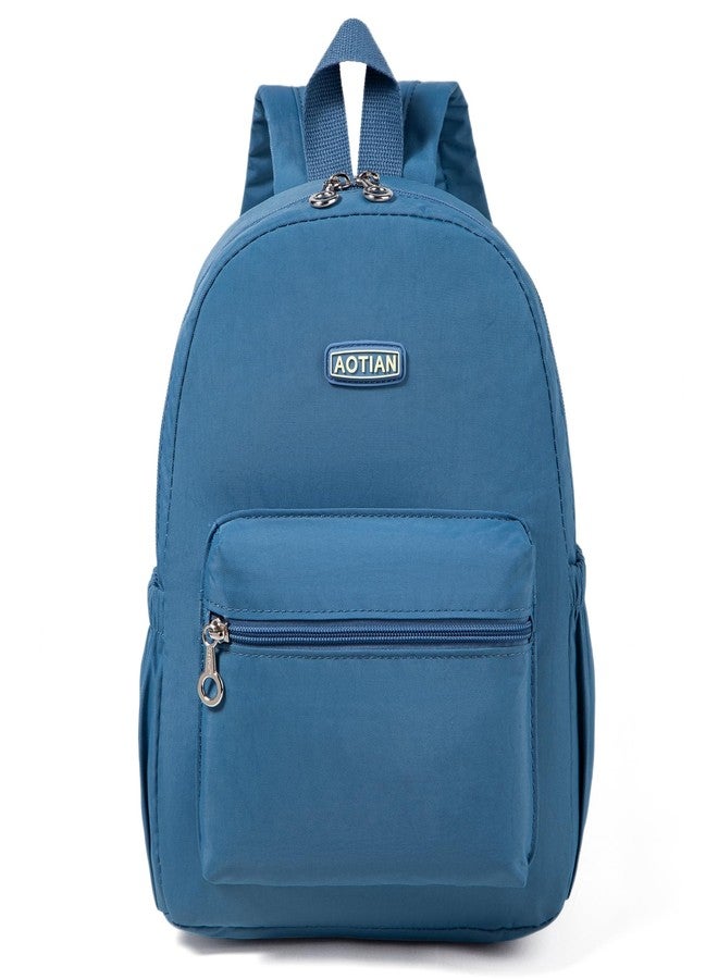 AOTIAN Mini Lightweight 11.8 Inch Backpack Durable Travel Hiking Women and Girls Small Daypack, Light Blue, Daypack Backpacks - Image 1
