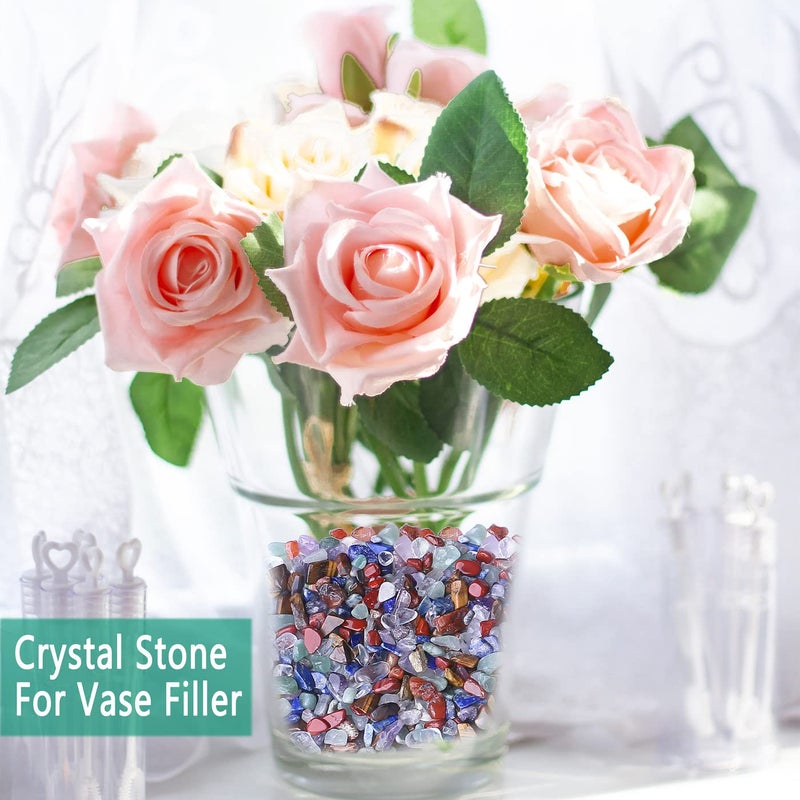 MAIBAOTA Natural 7 Chakra Crystal Quartz Rocks Chips Vase Filler Rocks for Succulent Plant Small Fish Tank Aquarium Gravel Decorative Pebbles Stones(200 gram) - Image 5