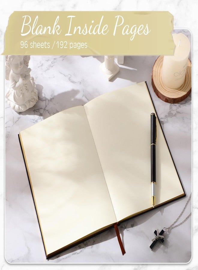 Engrowtic Beige Wedding Officiant Book with Black Ink Pen 5.25 x 8.25 Inch Hardcover Journal Notebook with 192 Pages Officiant Gift Pastor Gift for Wedding Ceremony Sermon Minister (Classic) - Image 4