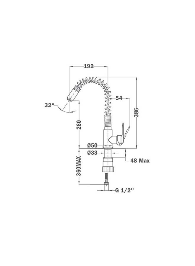 TEKA In 934 N Semi-Professional Kitchen Tap Mixer With Flexible Spout Black 1cm - Image 2