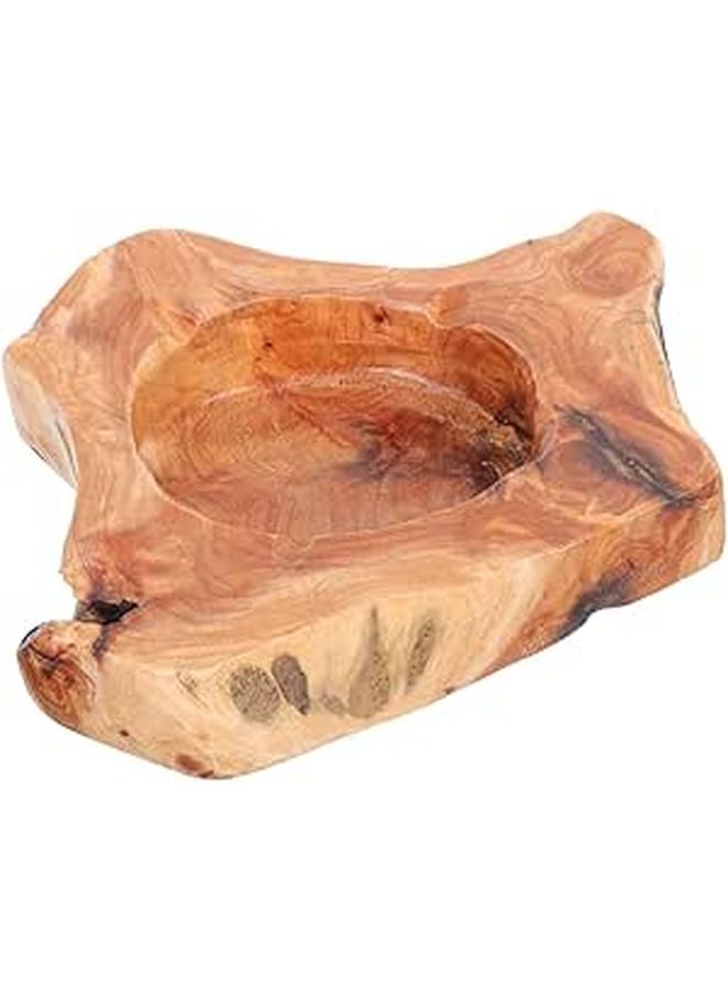 Large Wooden Ashtray Vintage Irregular Shape Home Office Decorative Ash Tray Holder - Image 1