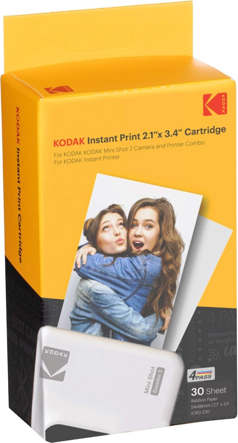 Kodak 30 Pack 4Pass Real Photo (2.1"X3.4") & Laminate Process Cartridge, All-In-One Paper And Color Ribbon Refill-Compatible With Mini 2, Mini 2 Plus, Mini 2 Retro, Mini Shot, Mini Shot 2 Retro - Image 3