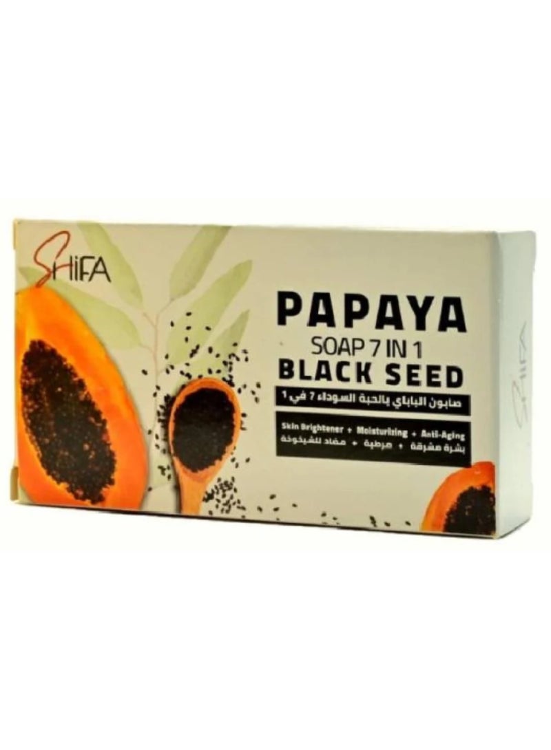 Shifa  Bar Soap Papaya With Black Seed 7 In 1- 135g