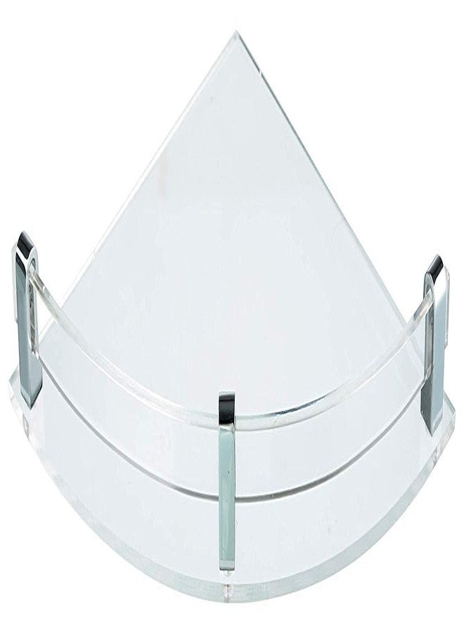 QUISTAL 12x12 Inch Acrylic Wall Mount Multipurpose Modern Corner Shelf for Bathroom, Kitchen, Bedroom (Pack of 1, Clear) - Image 1