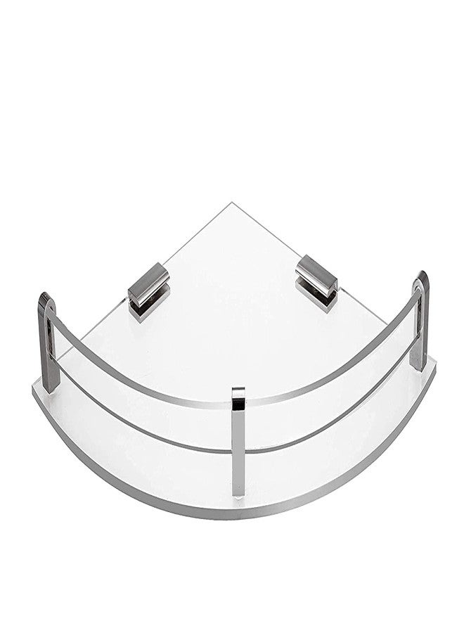 QUISTAL 12x12 Inch Acrylic Wall Mount Multipurpose Modern Corner Shelf for Bathroom, Kitchen, Bedroom (Pack of 1, Clear) - Image 3