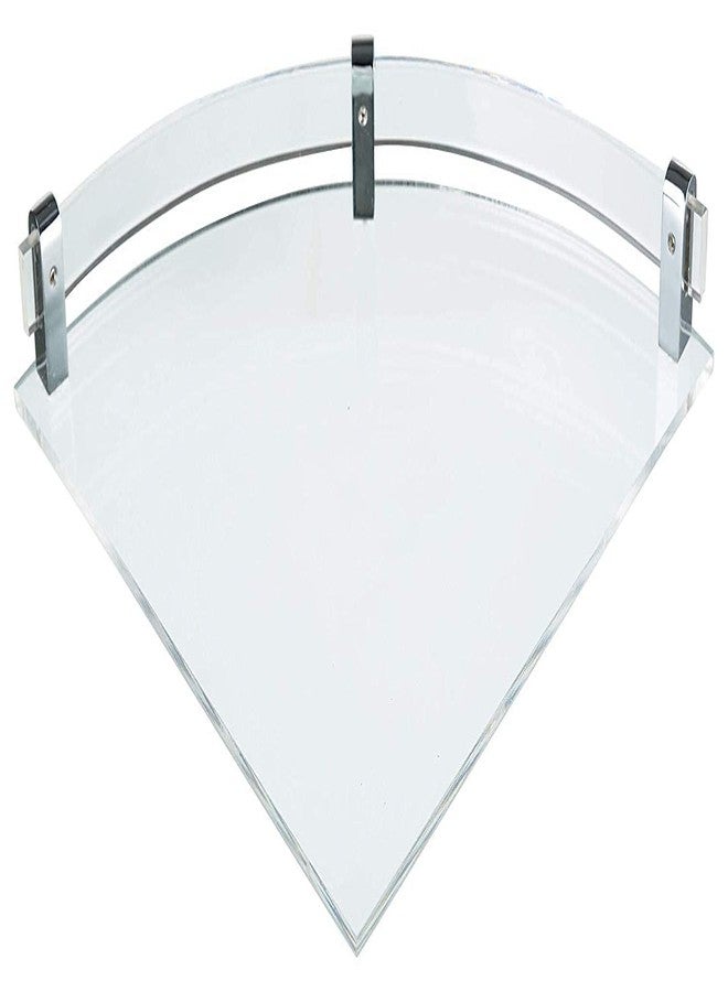QUISTAL 12x12 Inch Acrylic Wall Mount Multipurpose Modern Corner Shelf for Bathroom, Kitchen, Bedroom (Pack of 1, Clear) - Image 4