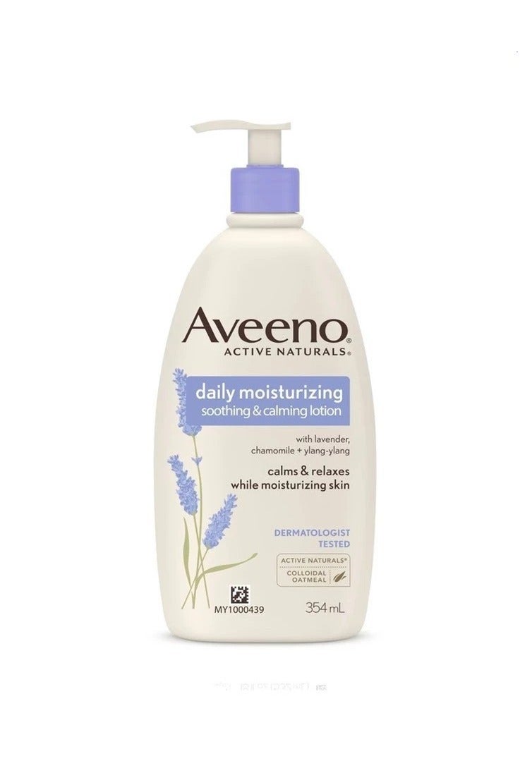 Aveeno Soothing & Calming Body Lotion For Normal Skin, White, 354ml - Image 1