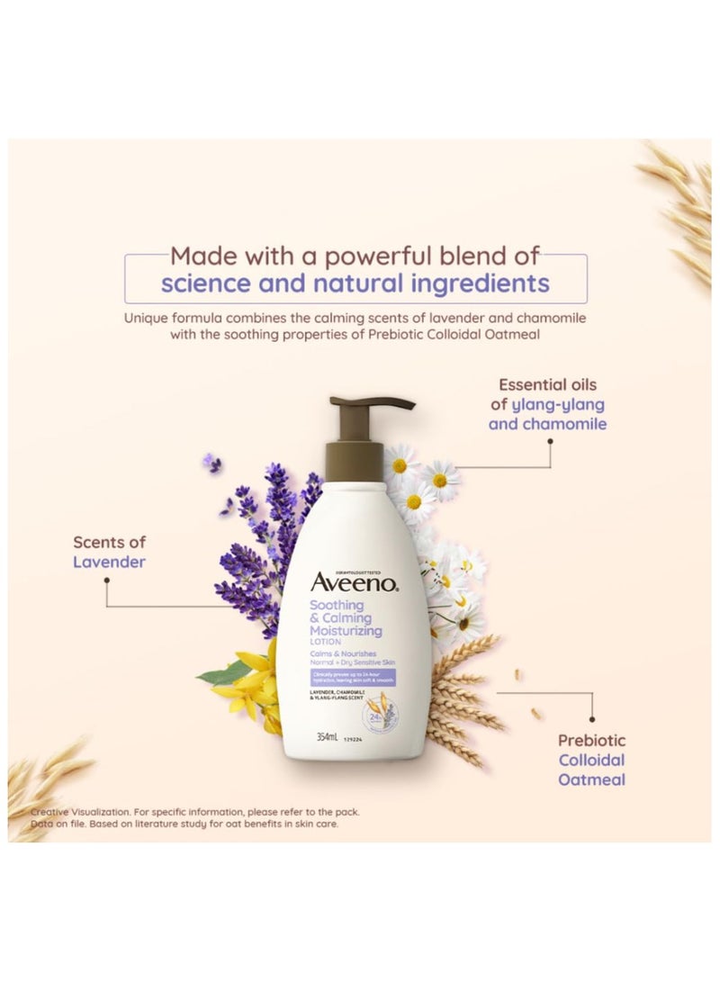Aveeno Soothing & Calming Body Lotion For Normal Skin, White, 354ml - Image 5