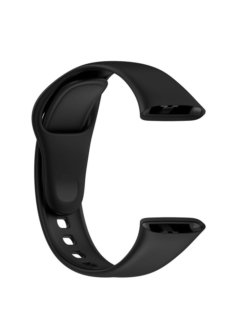 Generic Soft Silicone Watch Strap for Xiaomi Redmi Watch 3 Replacement Wristband Bands Bracelet for Xiaomi Redmi Watch 3 - Black  - Image 4