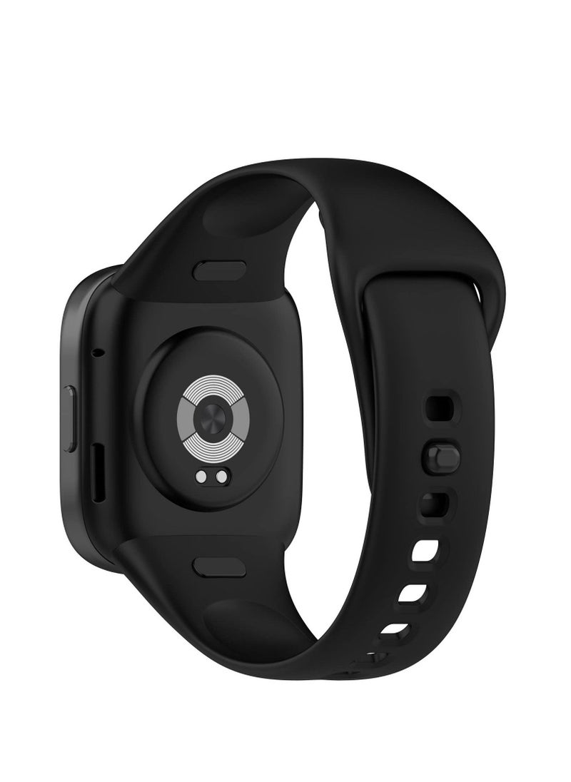 Generic Soft Silicone Watch Strap for Xiaomi Redmi Watch 3 Replacement Wristband Bands Bracelet for Xiaomi Redmi Watch 3 - Black  - Image 2