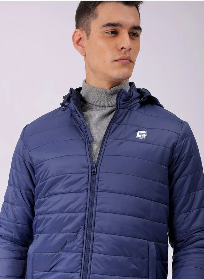شركة المرآب الهندية Men Slim Fit Solid Puffer Jackets