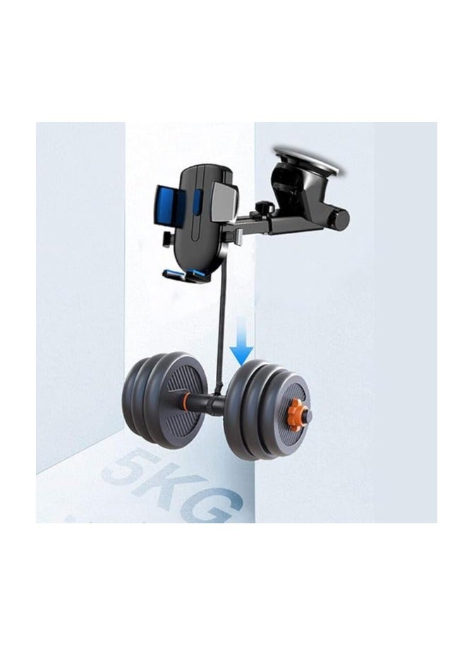 Sucker Car Phone Holder 1001  - Universal Mobile Phone Holder Stand with Adjustable Clip, Compatible with iPhone 11 Pro Max/XR, Galaxy S10 & Higher, Dashboard & Windshield Mount - Image 4