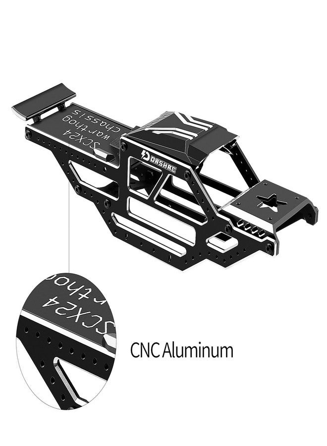 DashRC SCX24 Warthog LCG Chassis Frame Kit, Aluminum Body Shell Rocks Cage Buggy Chassis for 1/24 RC Rock Crawler SCX24 Gladiator Bronco, C10, JLU Models Upgrades Part - Image 4