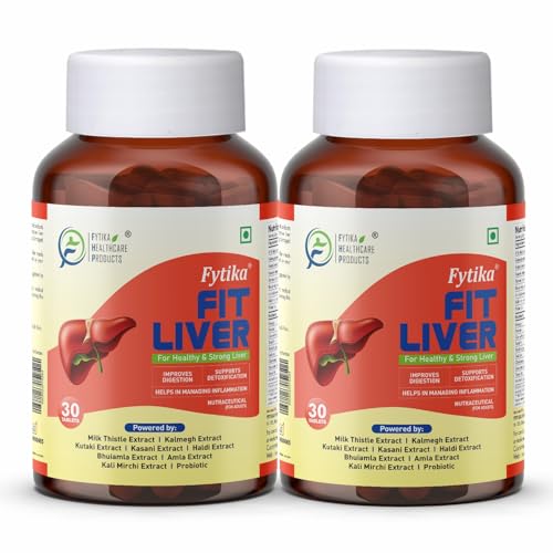 Fytika Fit Liver - 30 Tablets each (Pack of 2) | Liver Detox Supplement | Liver Detox with Milk Thistle, Kalmegh, Kutaki, Kasani, Haldi | For Men & Women - Image 1