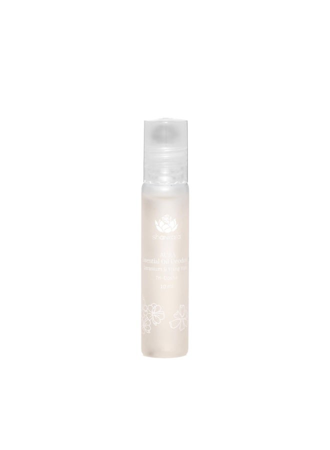 Shankara Aura Roll-On Oil Deodorant for Men and Women, with Pure Essential Oils Geranium and Ylang Ylang, Suitable for All Skin Types - Chemical-Free,  Natural Aromatherapy Fragrance for Long-Lasting Freshness (10ml) - Image 1