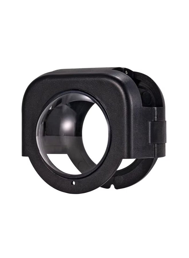 O Ozone Lens Guard Cap Compatible for Insta360 X5,Optical Tempered Glass Lens Guard Protective Cover,HD Transparent Dual Snap Design Lens Cap - Black - Image 2