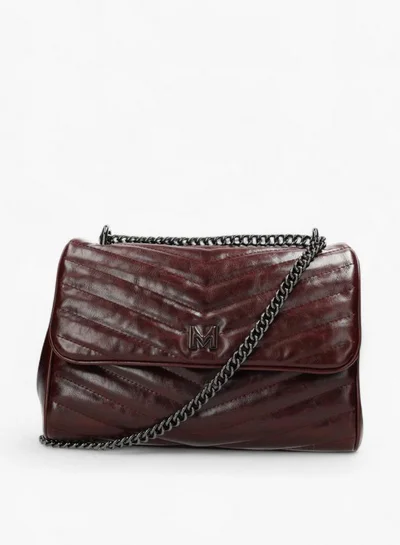 MEXX Textured Shoulder Bag with Chain Strap