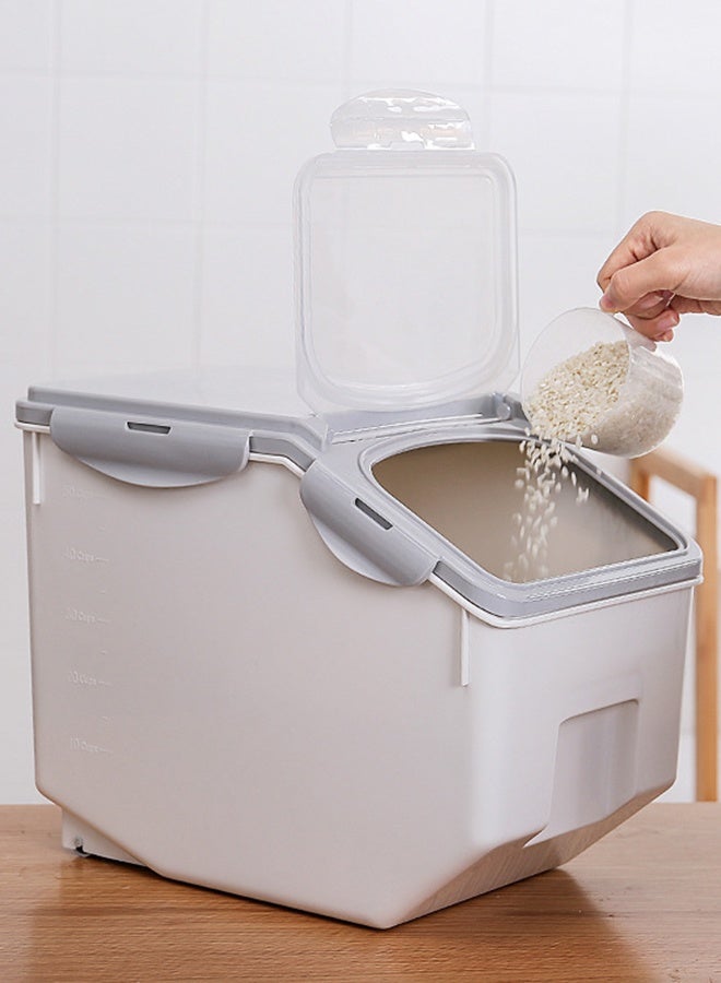رولستيمي الأرز تخزين الحاويات ، 10 كيلوجرام مختومة الحبوب مربع مويستوريبروف الدقيق الغذاء تخزين الحاويات المطبخ تخزين مربع - Image 3