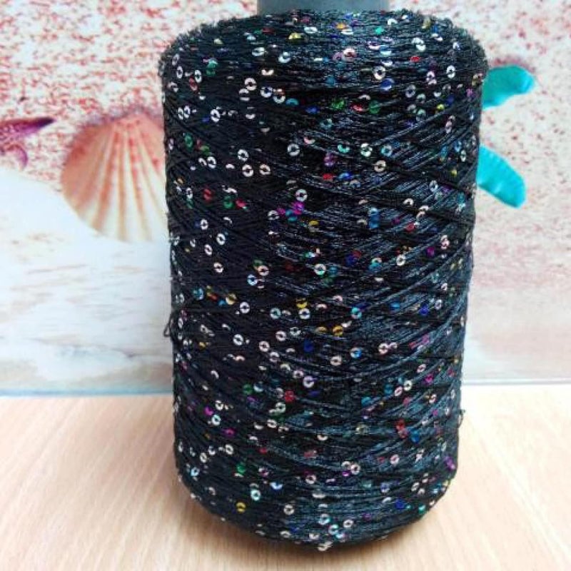 Yarn,Yarn for Crocheting, 260g Beautiful Glitter Unique Natural Ice Silk Sequin Yarn Skein DIY Crochet Knitting Sewing Thread(Number 01) - Image 1