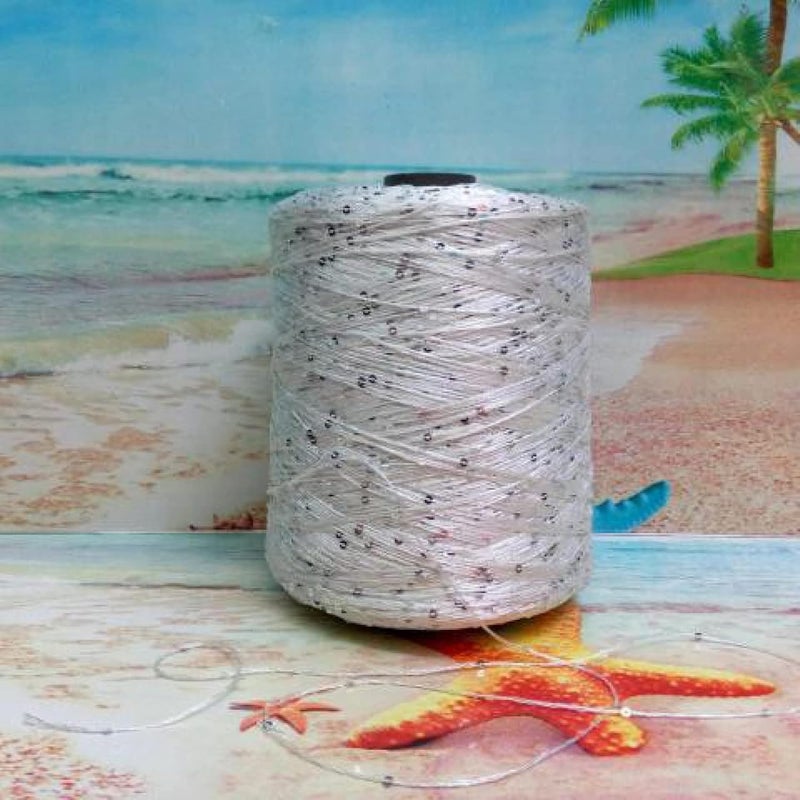 Yarn,Yarn for Crocheting, 260g Beautiful Glitter Unique Natural Ice Silk Sequin Yarn Skein DIY Crochet Knitting Sewing Thread(Number 01) - Image 3