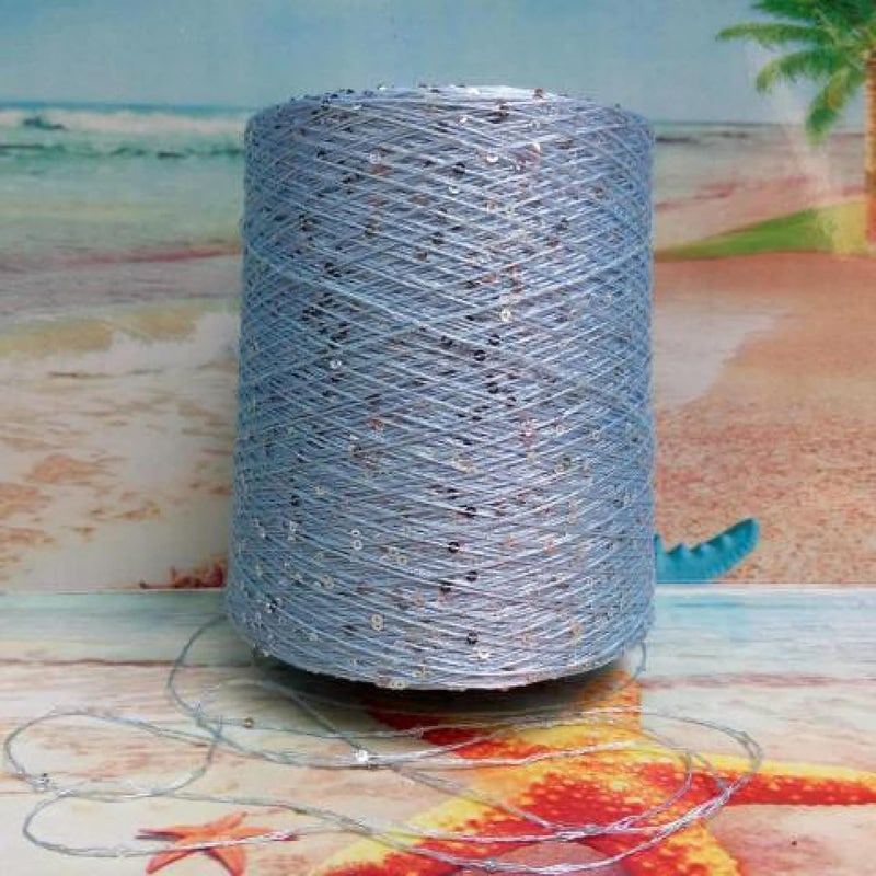 Yarn,Yarn for Crocheting, 260g Beautiful Glitter Unique Natural Ice Silk Sequin Yarn Skein DIY Crochet Knitting Sewing Thread(Number 01) - Image 4
