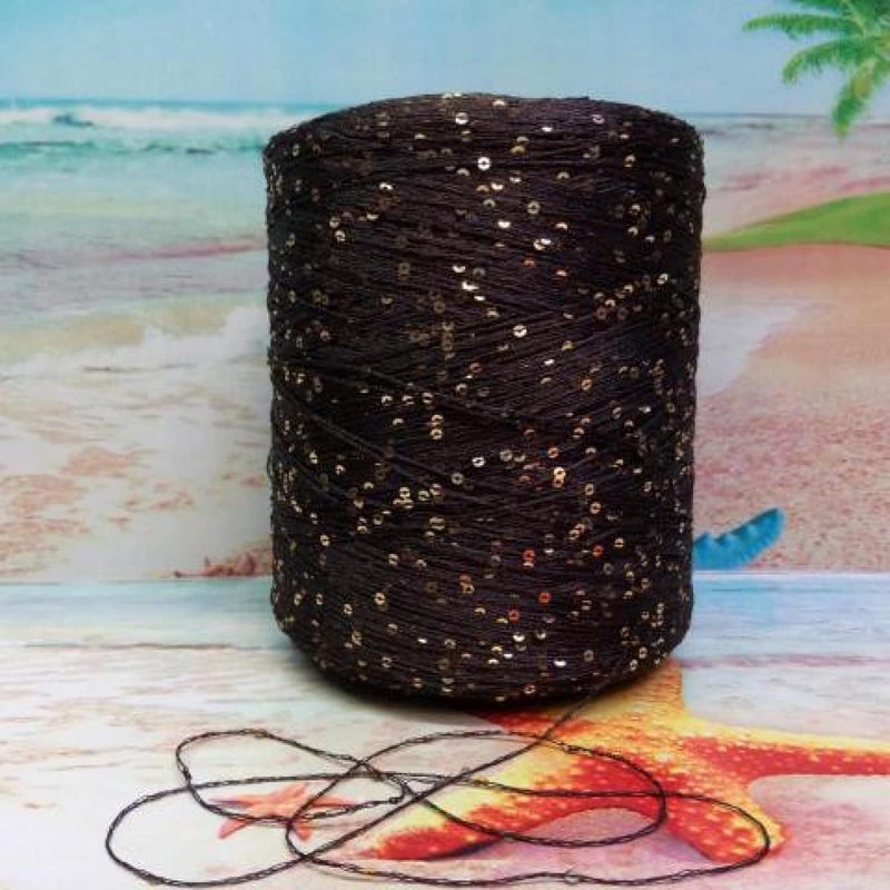 Yarn,Yarn for Crocheting, 260g Beautiful Glitter Unique Natural Ice Silk Sequin Yarn Skein DIY Crochet Knitting Sewing Thread(Number 01) - Image 2