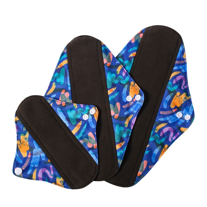 Bamboo Charcoal Washable Sanitary Pads, Reusable Maternity Pads, Menstrual Pads, Postpartum Care Pads, Menstrual Pads - Image 1
