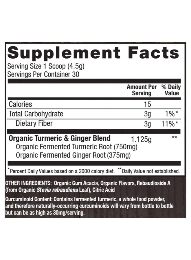 Plantfusion Organic Plantfusion Organic Turmeric And Ginger Fermented Superfood Powder Blend 135G - Image 2