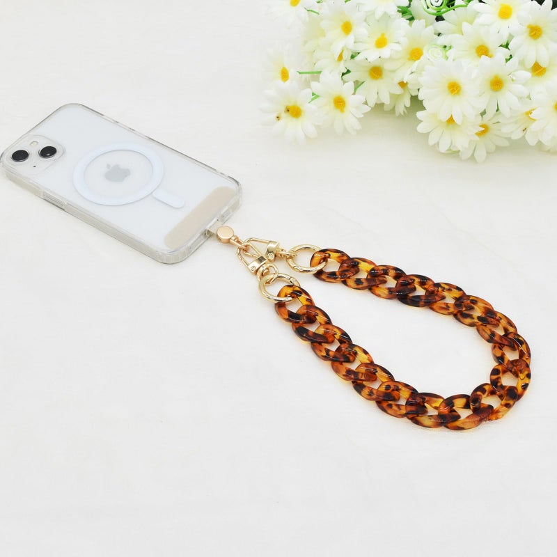 Havique Purse Chain Strap Bag Chain for Handbags Replacement Shoulder Straps Purse Handles Extender Charms, Acrylic Leopard Print 16" - Image 5