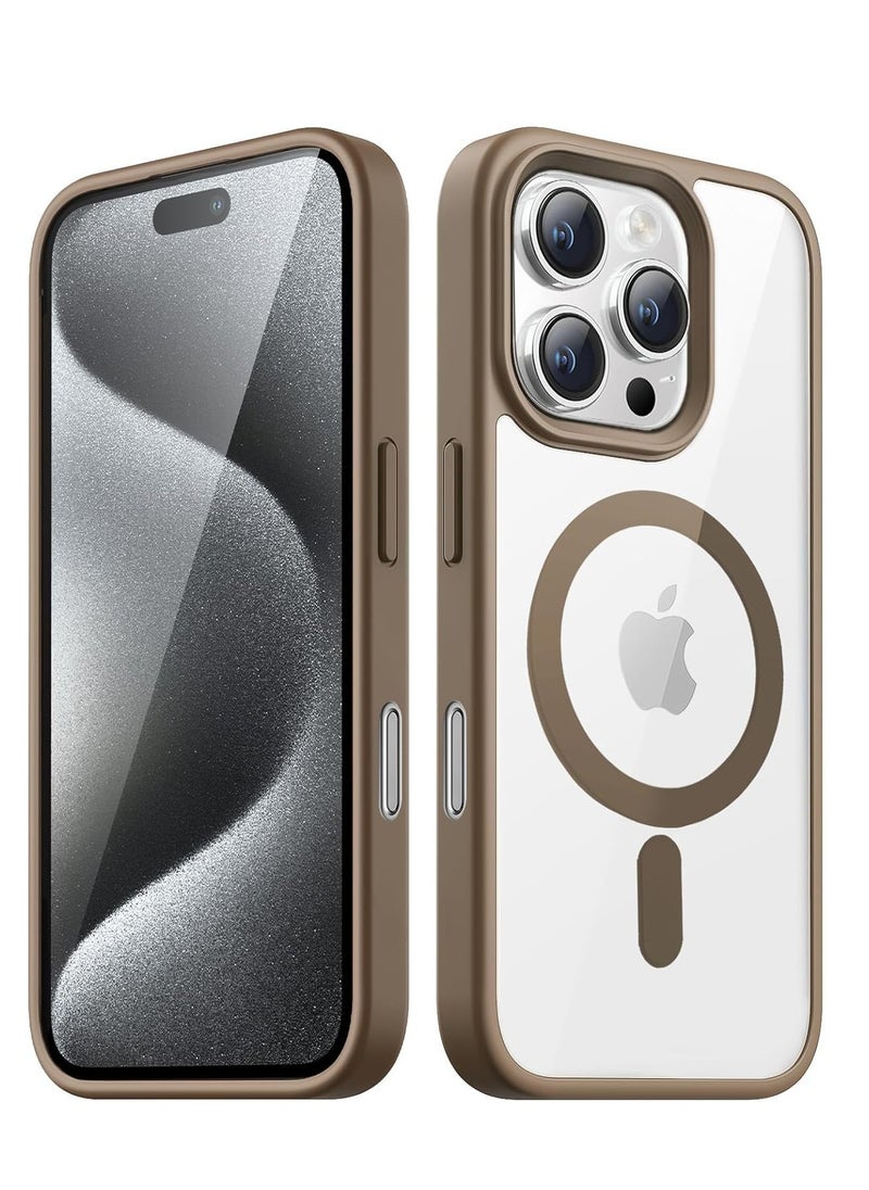 Generic - Case for iPhone 16 Pro Max, Clear [Compatible with mag-safe] Charging Anti-Yellowing Cover Rugged Shockproof Bumper Transparent Phone Cases for iPhone 16 Pro Max 6.9",(Desert Brown) - Image 1