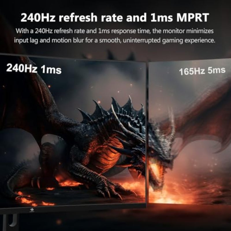 Z-Edge 32Inch Curved Gaming Monitor 240Hz Refresh Rate VA Panel With AMD FreeSync HDR Support Full HD 1920x1080 For Gaming Home Office Setup Black - Image 2