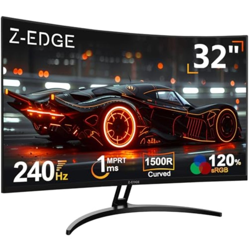 Z-Edge 32Inch Curved Gaming Monitor 240Hz Refresh Rate VA Panel With AMD FreeSync HDR Support Full HD 1920x1080 For Gaming Home Office Setup Black - Image 1