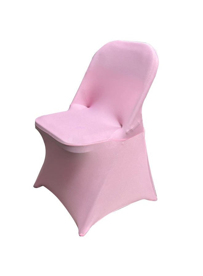 HAINARverS Folding Chair Covers for Wedding, 10pcs Stretch Spandex Washable Fabric Chair Cover, Decoration Chair Cover for Wedding, Party, Banquet, Birthday, Conference, Event(Pink, 10 PCS) - Image 1
