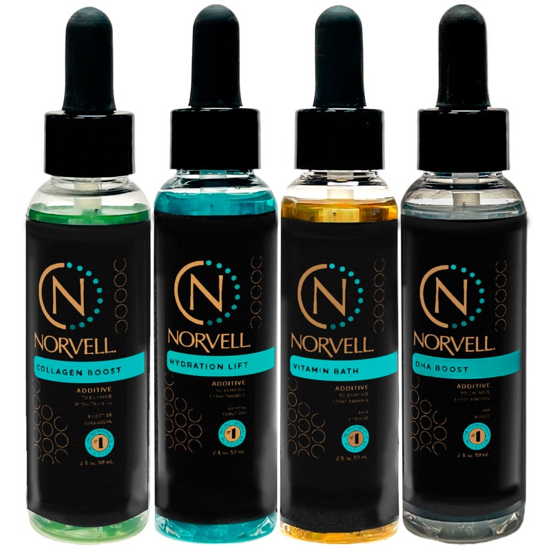 Norvell Pro Lab Kit â€“ Professional Spray Tan Additives with DHA Boost, Hydration Lift, Collagen Boost & Vitamin Bath â€“ Custom Sunless Tanning Results - Image 1