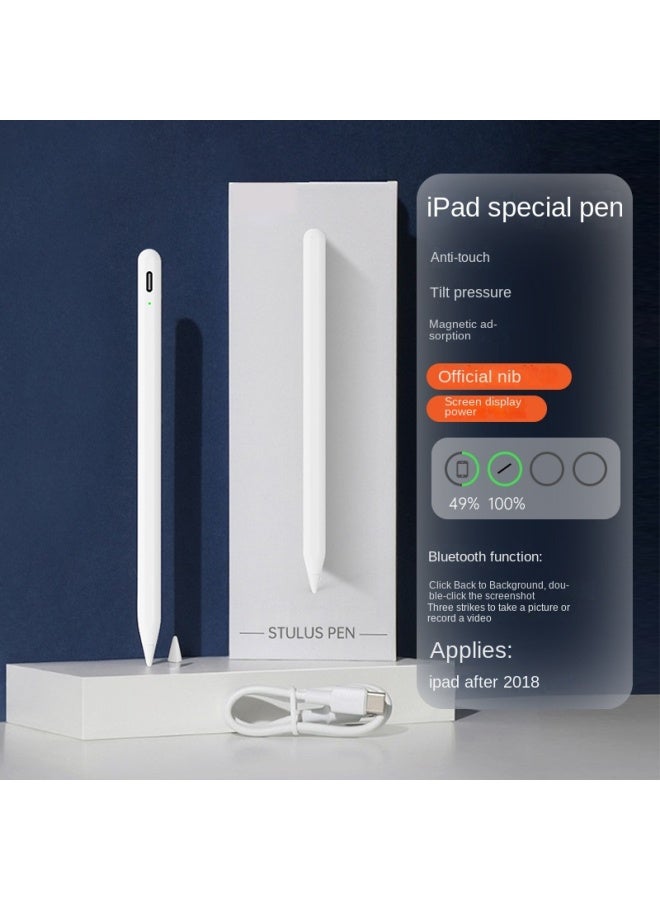 قلم آيباد ستايلس متوافق مع Apple Pencil قلم شاشة لمس لوحي قلم رقمي بلوتوث قلم خط يد ستايلس - Image 1