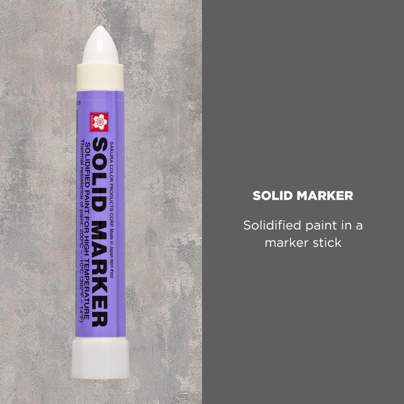 SAKURA SOLID MARKER Sakura Solid Paint Markers - Permanent Marker Pens - Window, Wood & Glass Marker - White Paint - 1 Pack - Image 2