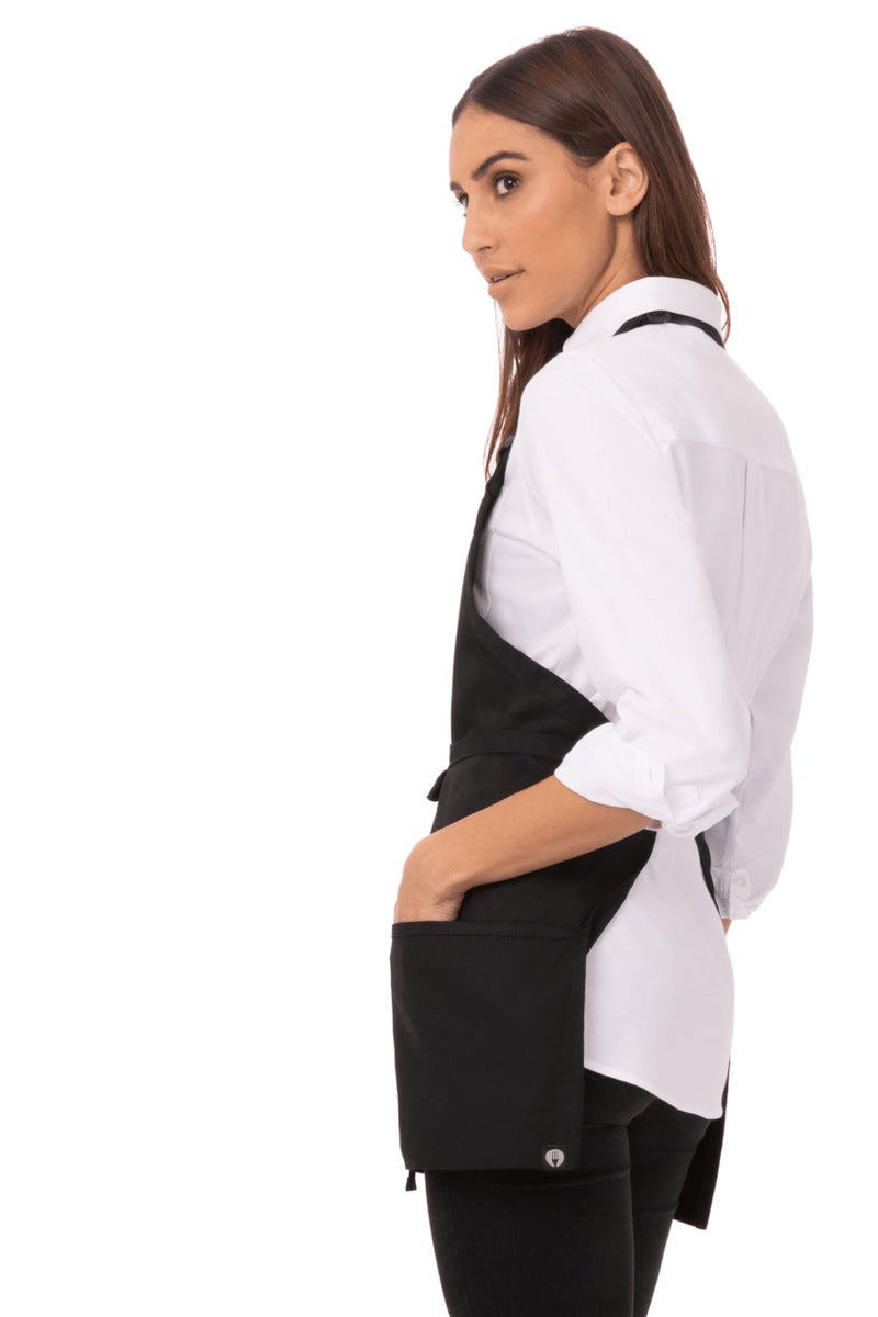 Chef Works Unisex Three Pocket Apron, Black, One Size - Image 2
