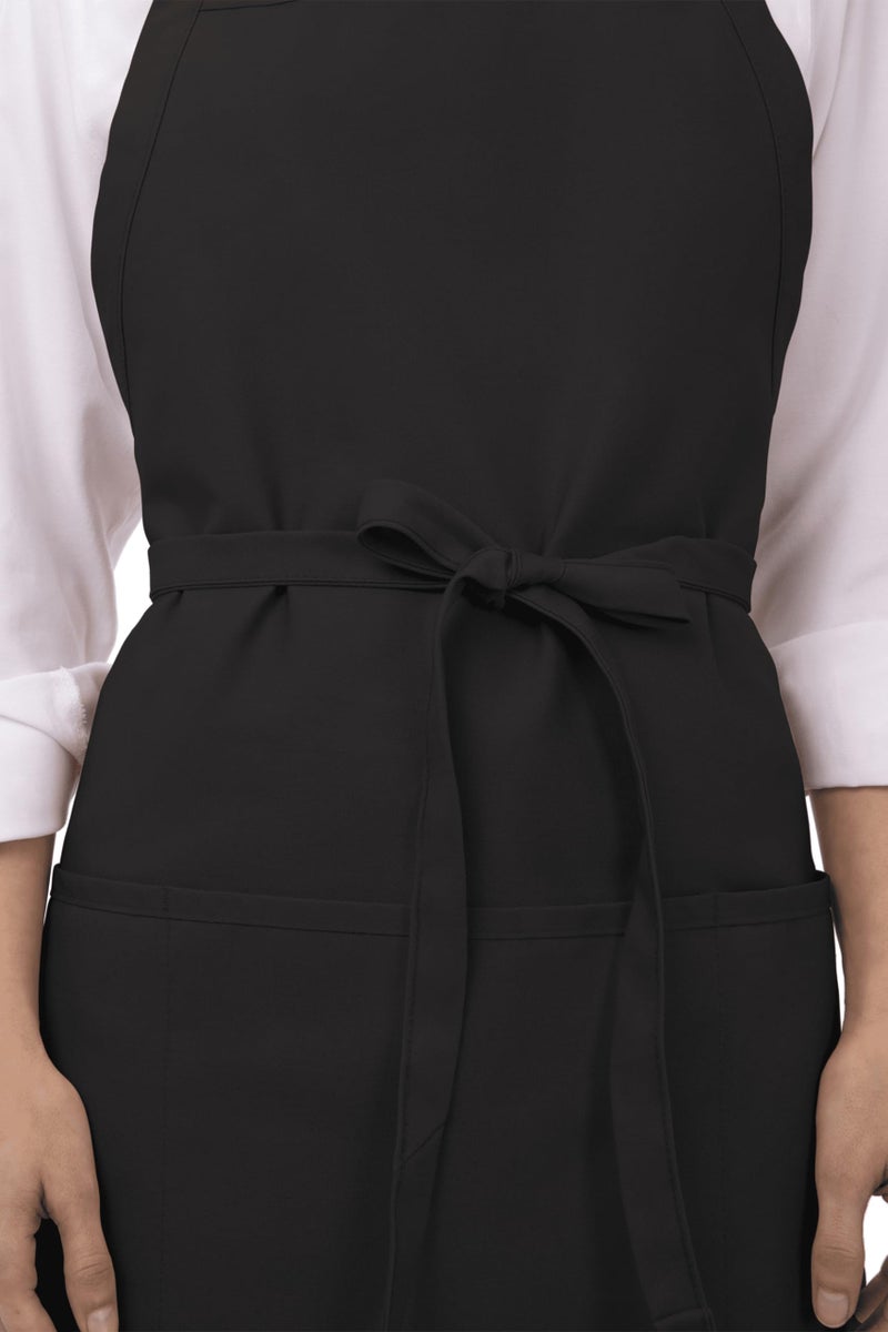 Chef Works Unisex Three Pocket Apron, Black, One Size - Image 3