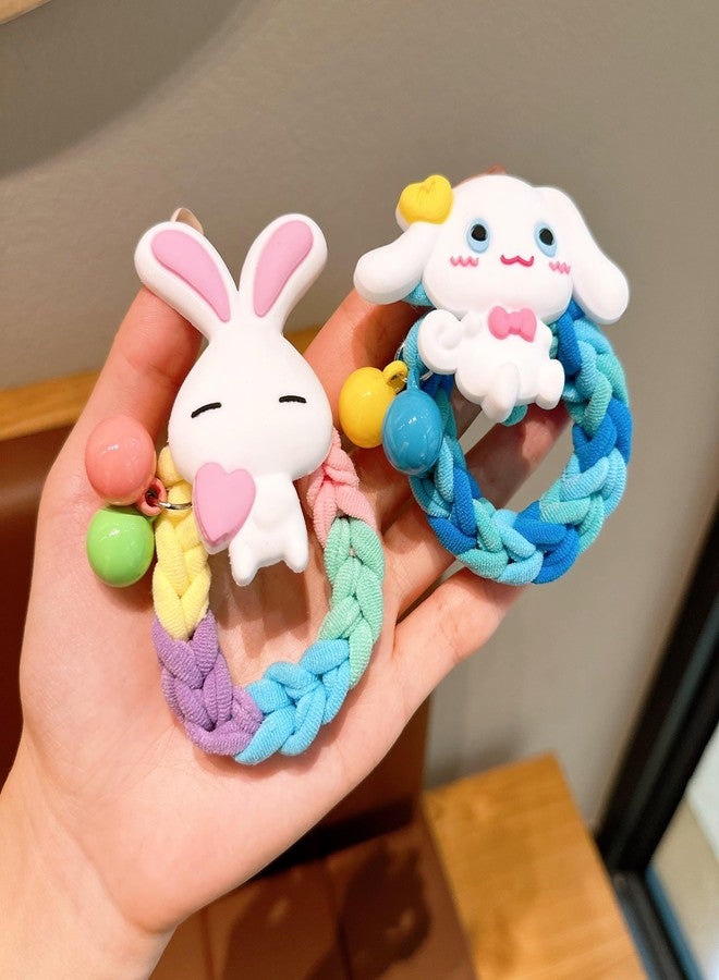 FICTIOUS Cartoon Elastic Hair Scrunchies - Soft & Stretchable Ponytail Holders, Baby Hair Clips, Toddler Snap Clips & Fun Hair Accessories for Girls & Kids (MULTICOLOR, 3PCS) - Image 5