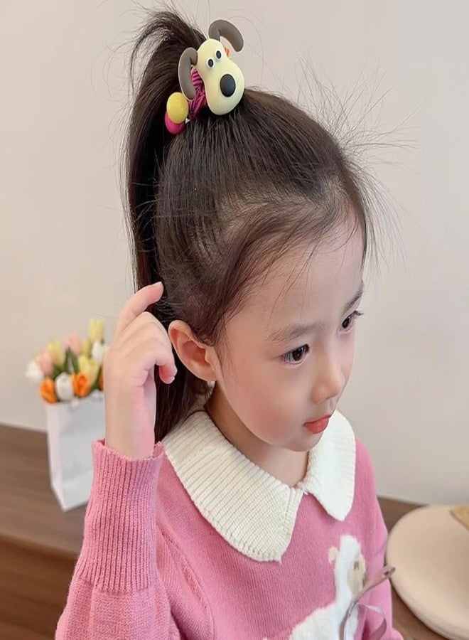 FICTIOUS Cartoon Elastic Hair Scrunchies - Soft & Stretchable Ponytail Holders, Baby Hair Clips, Toddler Snap Clips & Fun Hair Accessories for Girls & Kids (MULTICOLOR, 3PCS) - Image 3