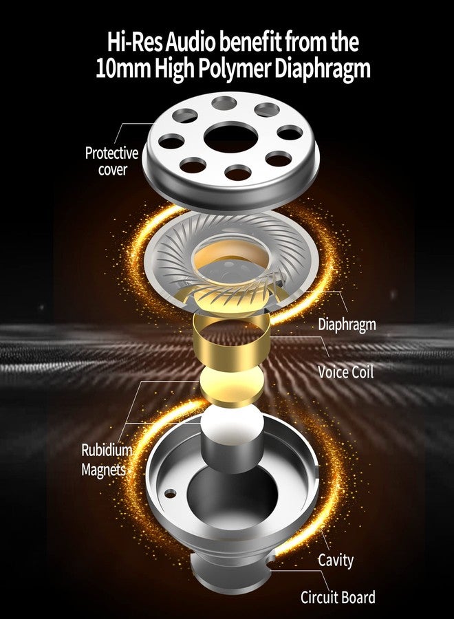 سي سي أيه سماعات أذن داخلية من CCA CRA، غشاء رقيق للغاية، محرك ديناميكي، صوت نقي وجهير عميق، سماعات أذن سلكية بسلك قابل للفصل مقاوم للتشابك - أسود، بدون ميكروفون - Image 3