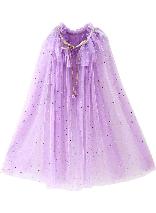MissTiara Princess Cape Cloak Princess Dress,Fancy Dress Accessories Sparkling Sequins Cape for Girls, Kids Princess Shawl Cloak Cosplay Costume Birthday Cosplay Party - Image 1