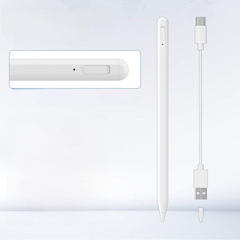 Magnetic iPad Capacitive Stylus Pen Touchscreen White-Anti-touch Apple Pen [Super Fast Charge Touch Switch Bluetooth Function