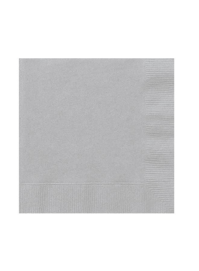 Unique مناديل مشروبات فضية - عبوة من 20 - Image 2