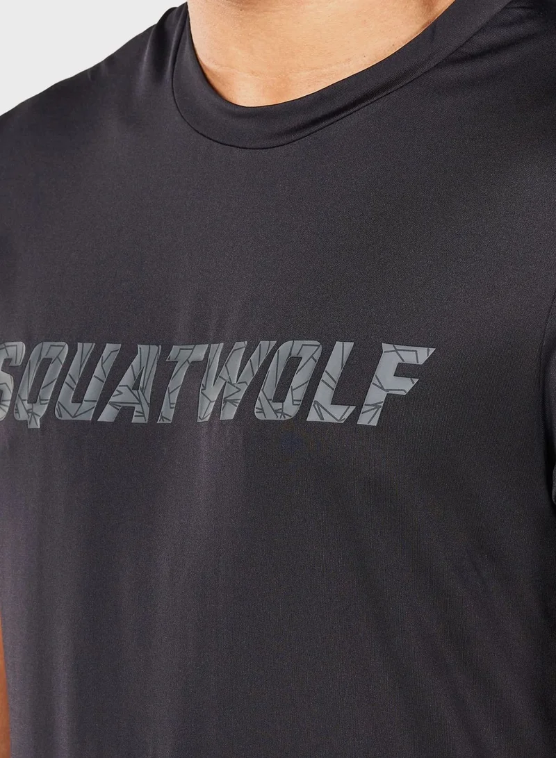 SQUATWOLF Core Logo Muscle T-Shirt