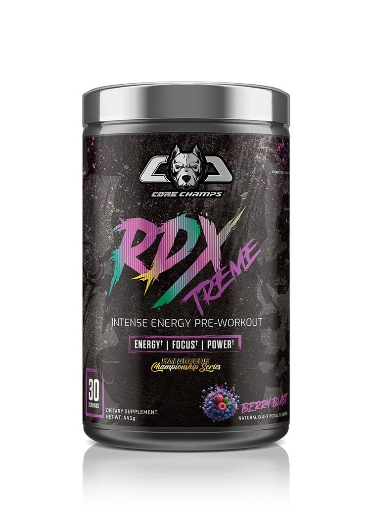 كور تشامبس Core Champs RDX XTREME - مشروب ما قبل التمرين المثالي بنكهة التوت، 30 حصة