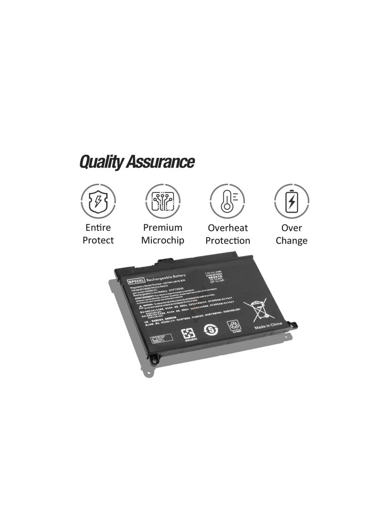 Terabyte 7.7 فولت 41 واط ساعة 5150 مللي أمبير BP02XL بطارية لابتوب أصلية HP Pavilion PC 15 15-AU 849909-850 (F9-21) 849569-421 HSTNN-LB7H BP02041XL - Image 3