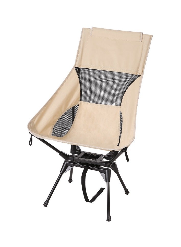 XiuWoo 360° Rotatable Portable Outdoor Beach Camping Chair Ultra Light Portable Folding Moon Chair for Camping Park Fishing - Image 1