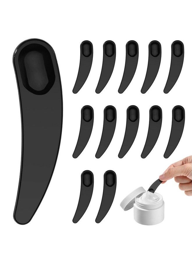Beaupretty 50Pcs Mini Disposable Makeup Spatulasfacial Cream Mask Spoon Cosmetic Plastic Spatulas Scoops Mask Tip Spatulas (Black)  - Image 1