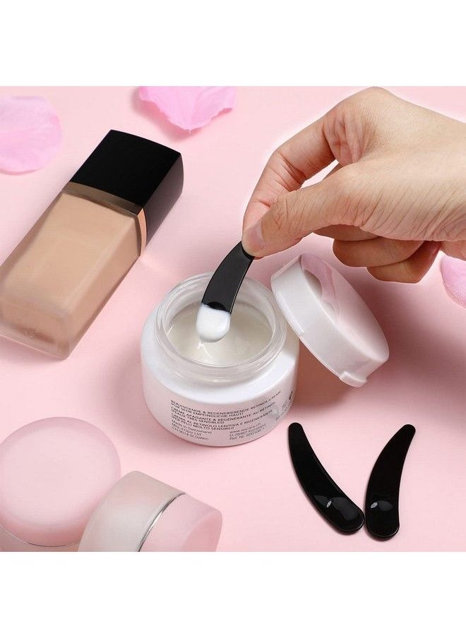 Beaupretty 50Pcs Mini Disposable Makeup Spatulasfacial Cream Mask Spoon Cosmetic Plastic Spatulas Scoops Mask Tip Spatulas (Black)  - Image 5